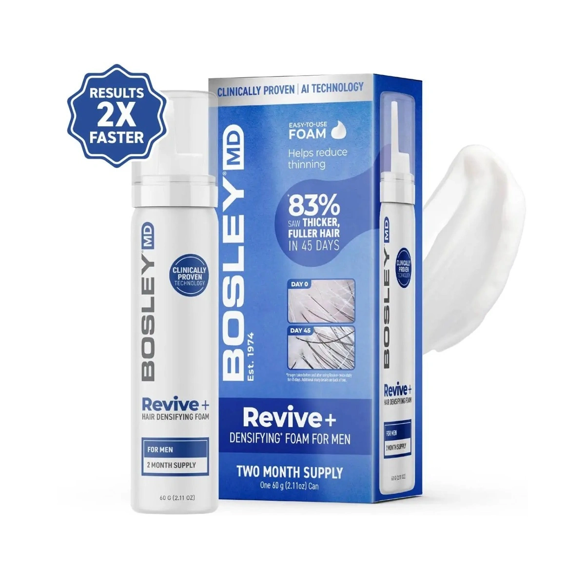 Bosley Revive+ Densifying Foam for Men
