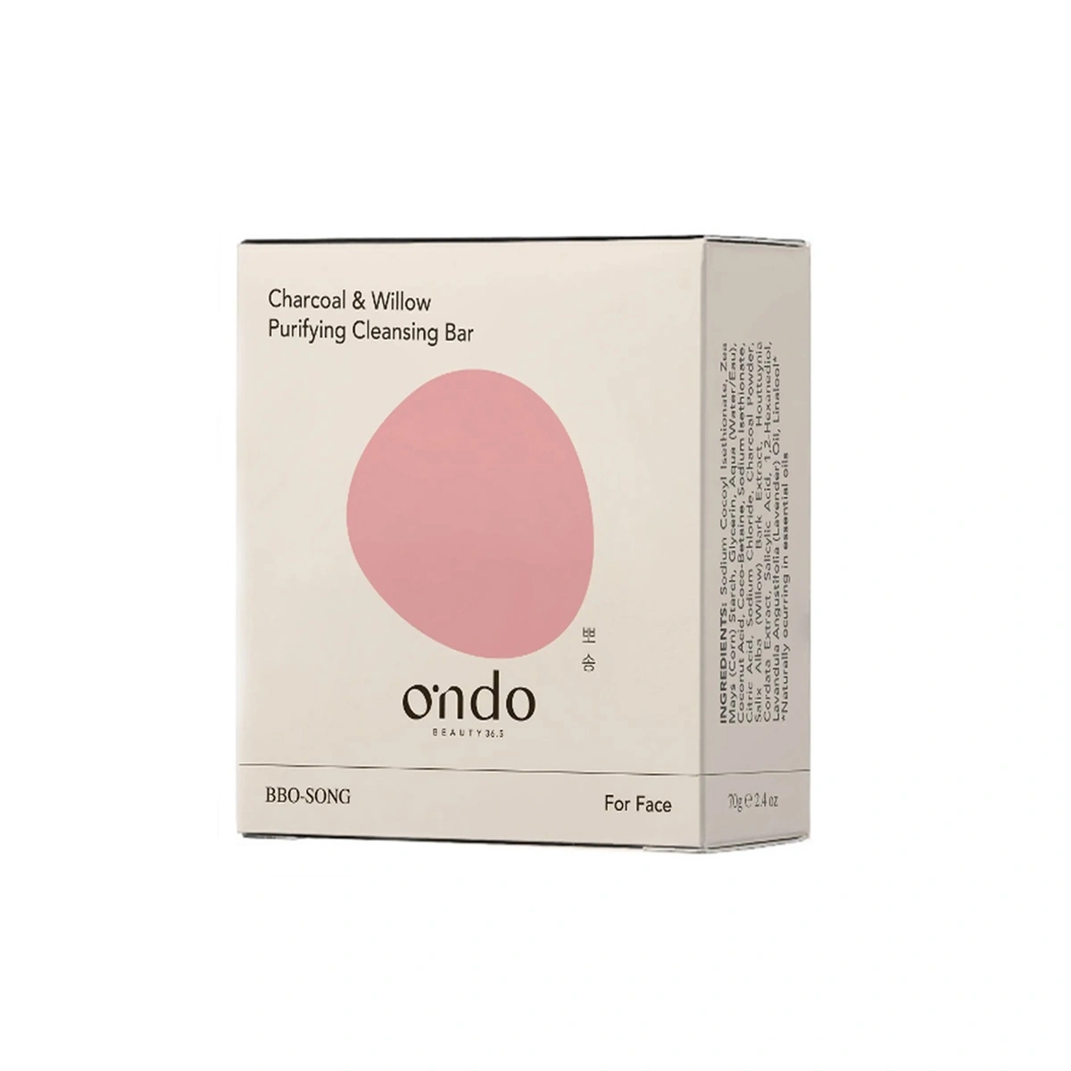 Ondo Beauty 36.5 Charcoal & Willow Purifying Cleansing Bar