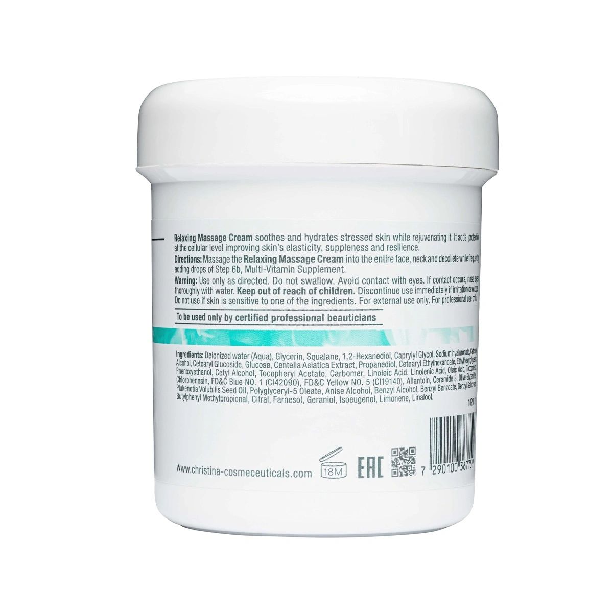 Christina Unstress Relaxing Massage Cream