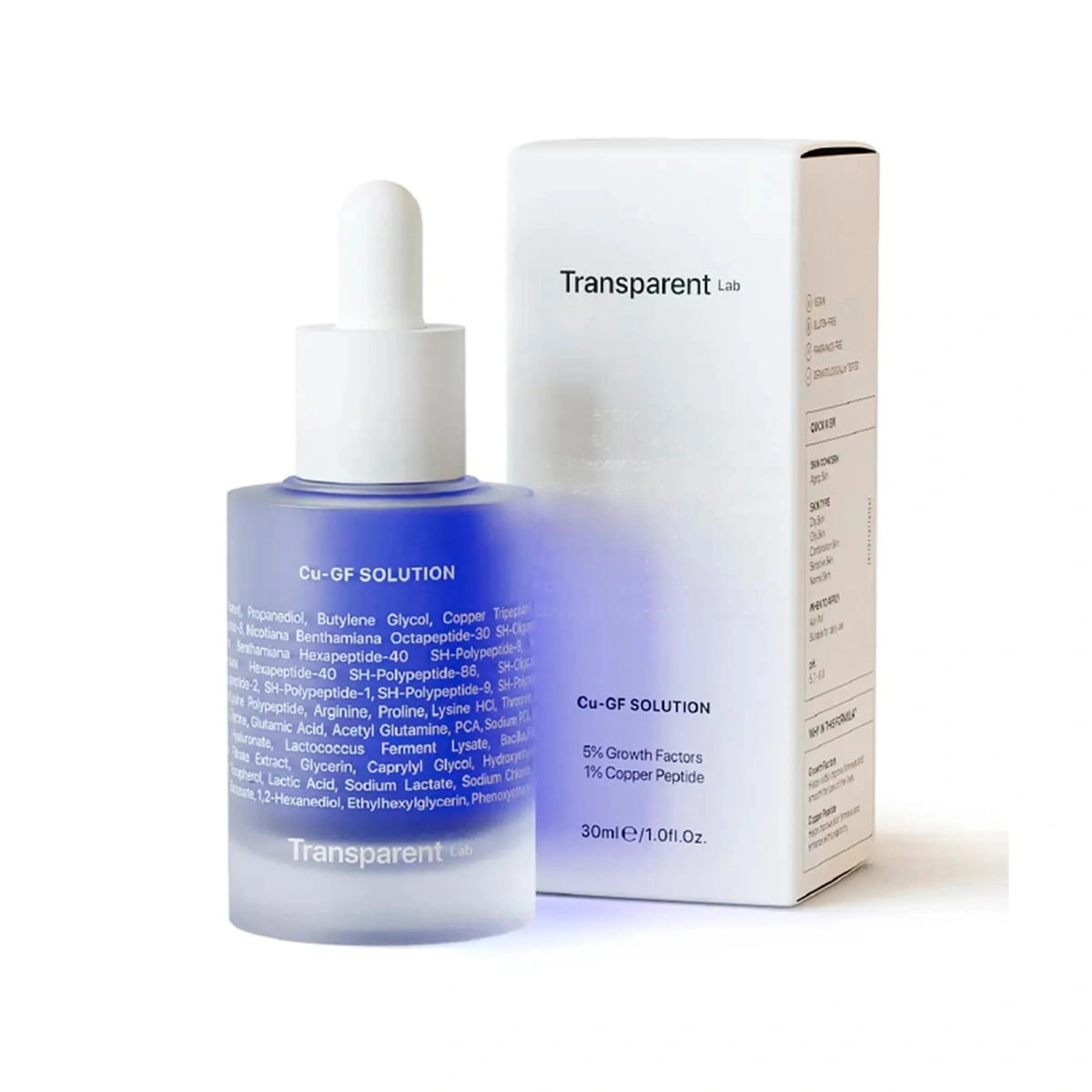 Transparent-Lab CU-GF Solution Peptide & Growth Factor Facial Treatment