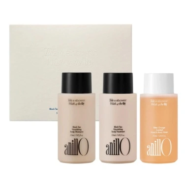 ANILLO Black Tea & Bitter Orange Travel Shower Kit