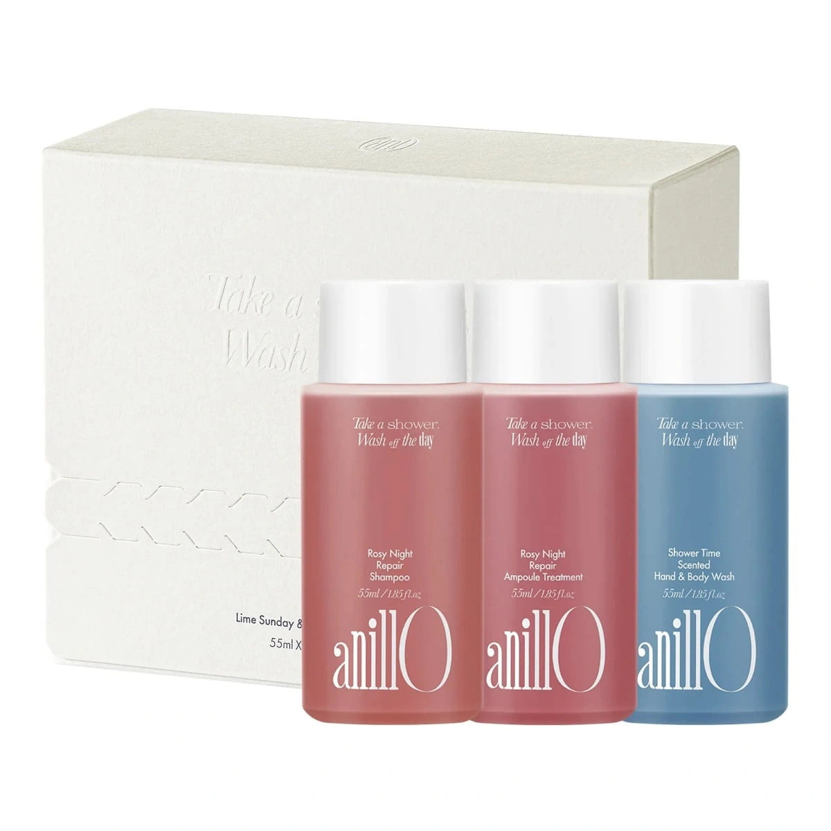 ANILLO Rosy Night & Shower Time Travel Shower Kit